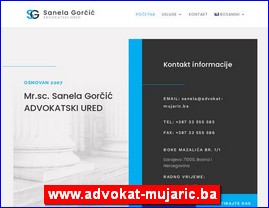 Advokati, advokatske kancelarije, www.advokat-mujaric.ba