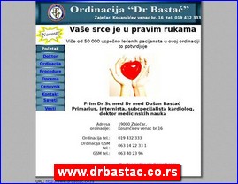 Ordinacije, lekari, bolnice, banje, laboratorije, www.drbastac.co.rs