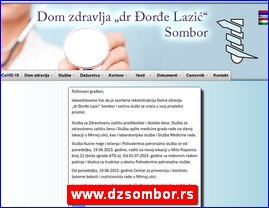 Ordinacije, lekari, bolnice, banje, laboratorije, www.dzsombor.rs