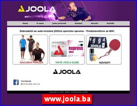 Sportska oprema, www.joola.ba