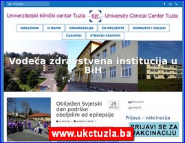 Ordinacije, lekari, bolnice, banje, laboratorije, www.ukctuzla.ba