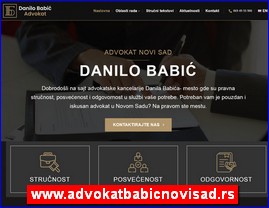Advokat Novi Sad, Advokatska kancelarija, krivino i prekrajno pravo, privredno pravo, radno pravo, naknada tete, ugovorno pravo, porodino i nasledno pravo, nepokretnosti, pravo stranaca, Danilo Babi, www.advokatbabicnovisad.rs