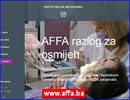 Stomatološke ordinacije, stomatolozi, zubari, www.affa.ba