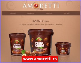 Konditorski proizvodi, keks, čokolade, bombone, torte, sladoledi, poslastičarnice, www.amoretti.rs