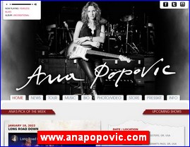 Muzičari, bendovi, folk, pop, rok, www.anapopovic.com