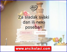 Konditorski proizvodi, keks, čokolade, bombone, torte, sladoledi, poslastičarnice, www.ancikolaci.com