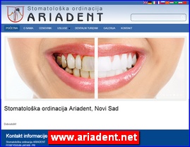 Stomatološke ordinacije, stomatolozi, zubari, www.ariadent.net