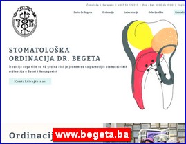 Stomatološke ordinacije, stomatolozi, zubari, www.begeta.ba