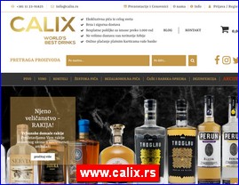 Calix, pivo, vino, rakija, viski, žestoka pića, kokteli, sokovi, bezalkoholna pića, voda, Beograd, www.calix.rs