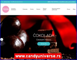 Konditorski proizvodi, keks, čokolade, bombone, torte, sladoledi, poslastičarnice, www.candyuniverse.rs