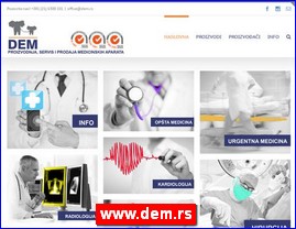 Medicinski aparati, uređaji, pomagala, medicinski materijal, oprema, www.dem.rs