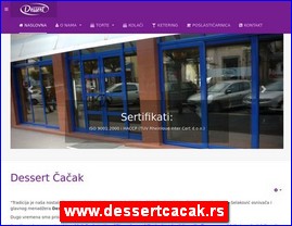 Konditorski proizvodi, keks, čokolade, bombone, torte, sladoledi, poslastičarnice, www.dessertcacak.rs