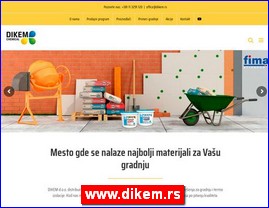 Građevinarstvo, građevinska oprema, građevinski materijal, www.dikem.rs