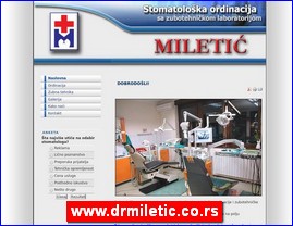 Stomatološke ordinacije, stomatolozi, zubari, www.drmiletic.co.rs