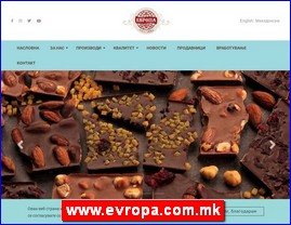 Konditorski proizvodi, keks, čokolade, bombone, torte, sladoledi, poslastičarnice, www.evropa.com.mk