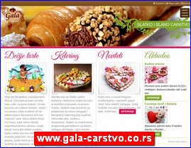 Konditorski proizvodi, keks, čokolade, bombone, torte, sladoledi, poslastičarnice, www.gala-carstvo.co.rs