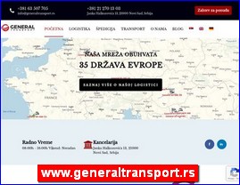 Transport, pedicija, skladitenje, Srbija, www.generaltransport.rs