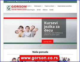 Škole stranih jezika, www.gorson.co.rs