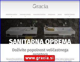 Sanitarije, vodooprema, www.gracia.si