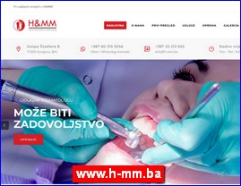 Stomatološke ordinacije, stomatolozi, zubari, www.h-mm.ba