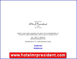 Hoteli, Beograd, www.hotelmrpresident.com
