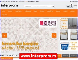 Sanitarije, vodooprema, www.interprom.rs