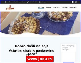Konditorski proizvodi, keks, čokolade, bombone, torte, sladoledi, poslastičarnice, www.joca.rs