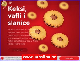 Konditorski proizvodi, keks, čokolade, bombone, torte, sladoledi, poslastičarnice, www.karolina.hr