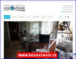 Stomatološke ordinacije, stomatolozi, zubari, www.kosovcevic.rs