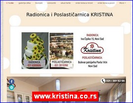Konditorski proizvodi, keks, čokolade, bombone, torte, sladoledi, poslastičarnice, www.kristina.co.rs
