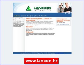 Škole stranih jezika, www.lancon.hr
