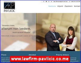 Advokati, advokatske kancelarije, www.lawfirm-pavlicic.co.me