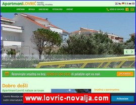 Hoteli, smeštaj, Hrvatska, www.lovric-novalja.com