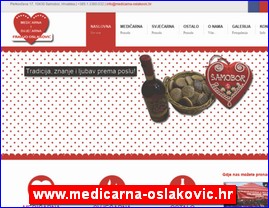 Konditorski proizvodi, keks, čokolade, bombone, torte, sladoledi, poslastičarnice, www.medicarna-oslakovic.hr