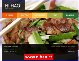 Restorani, www.nihao.rs