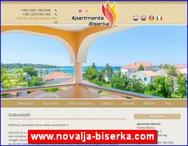 Hoteli, smeštaj, Hrvatska, www.novalja-biserka.com