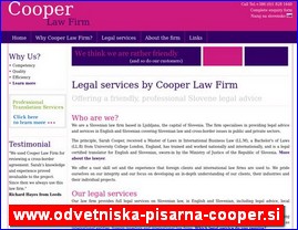 Advokati, advokatske kancelarije, www.odvetniska-pisarna-cooper.si
