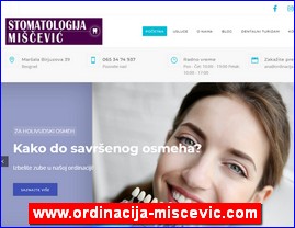 Stomatološke ordinacije, stomatolozi, zubari, www.ordinacija-miscevic.com