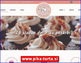 Konditorski proizvodi, keks, čokolade, bombone, torte, sladoledi, poslastičarnice, www.pika-torta.si