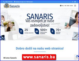Stomatološke ordinacije, stomatolozi, zubari, www.sanaris.ba