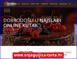 Konditorski proizvodi, keks, čokolade, bombone, torte, sladoledi, poslastičarnice, www.snjeguljica-torte.hr