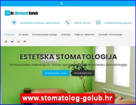 Stomatološke ordinacije, stomatolozi, zubari, www.stomatolog-golub.hr