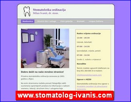 Stomatološke ordinacije, stomatolozi, zubari, www.stomatolog-ivanis.com
