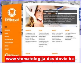 Stomatološke ordinacije, stomatolozi, zubari, www.stomatologija-davidovic.ba