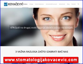 Stomatološke ordinacije, stomatolozi, zubari, www.stomatologijakovacevic.com