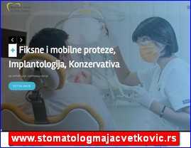 Stomatološke ordinacije, stomatolozi, zubari, www.stomatologmajacvetkovic.rs