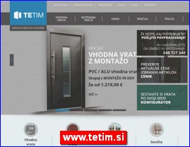 PVC, aluminijumska stolarija, www.tetim.si