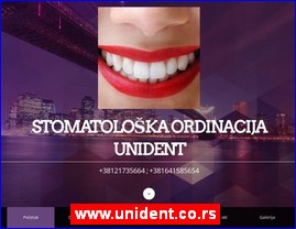 Stomatološke ordinacije, stomatolozi, zubari, www.unident.co.rs